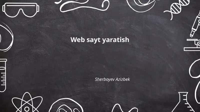 Web sayt yaratish 1