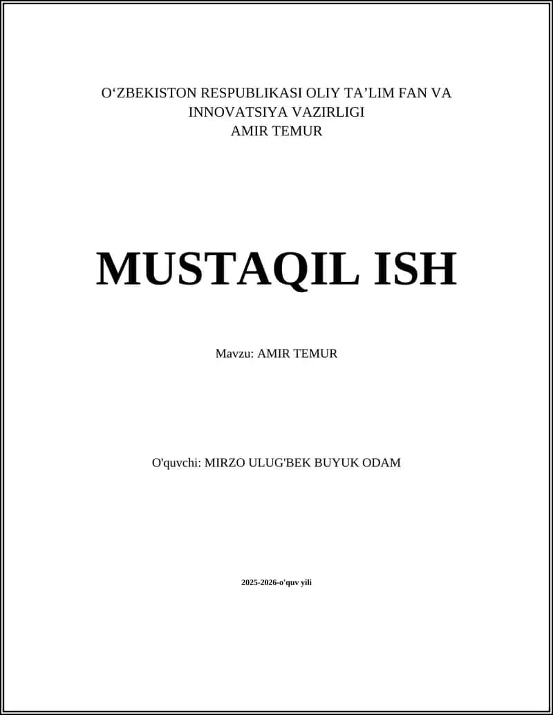 Amir Temur 1