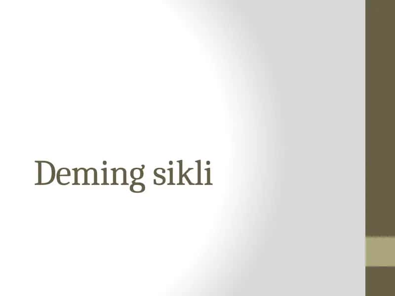 Deming tsikli 1