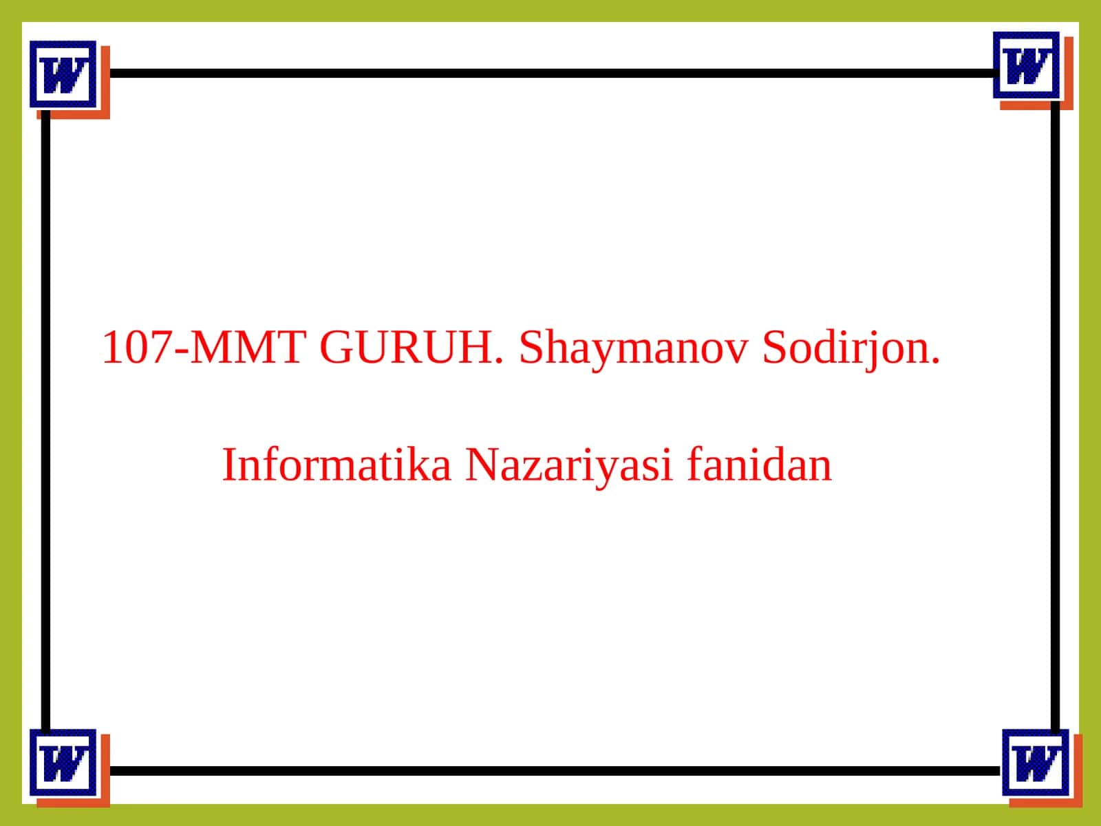 Microsoft Word matn protsessori 1