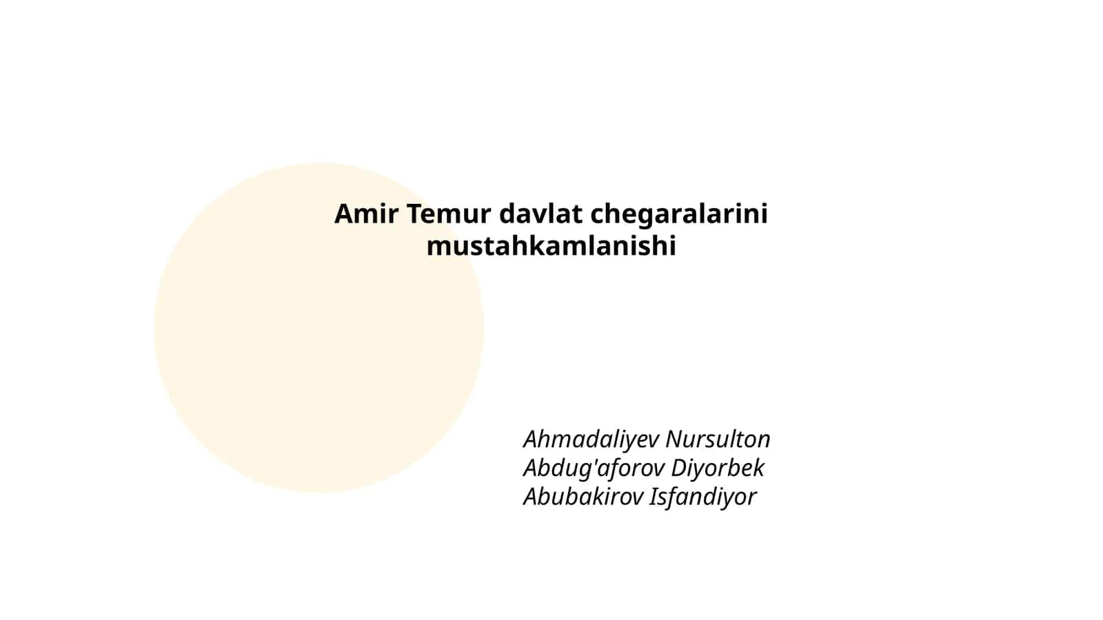Amir Temur davlat chegaralarini mustahkamlanishi 1