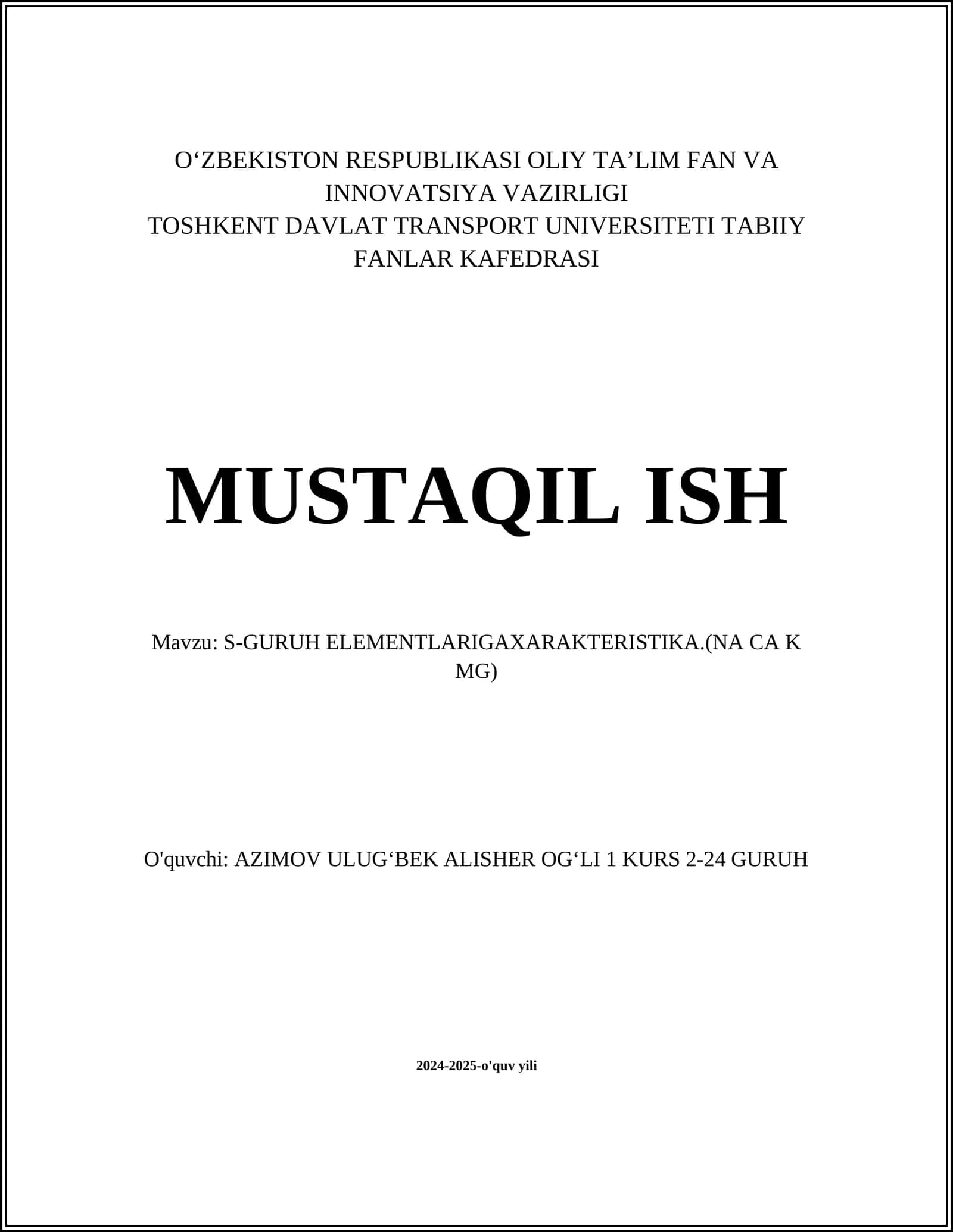 S-GURUH ELEMENTLARIGAXARAKTERISTIKA 1