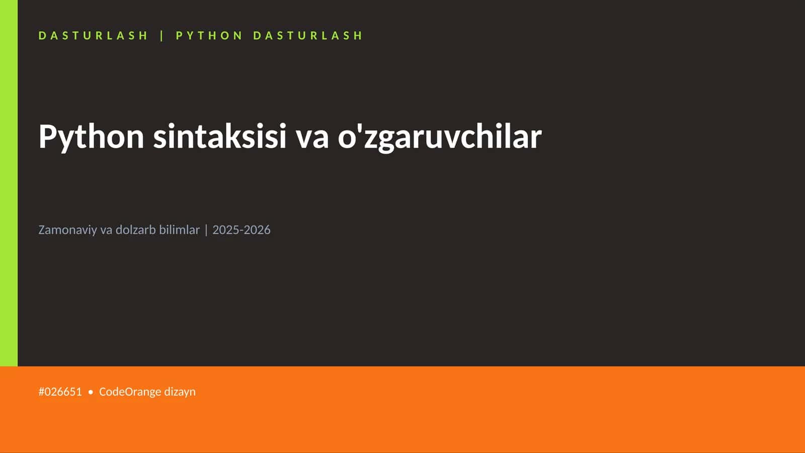 DASTURLASH | PYTHON DASTURLASH 1