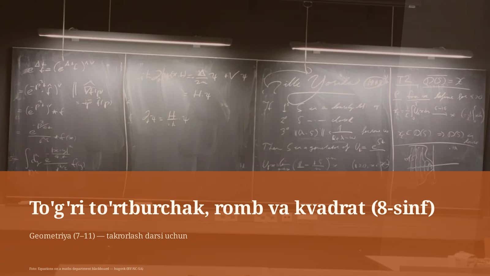 To'g'ri to'rtburchak, romb va kvadrat (8-sinf) 1