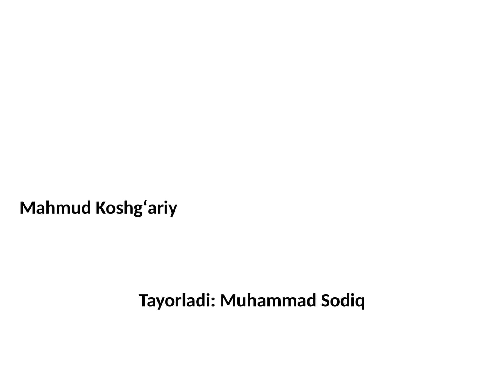 Mahmud Koshgʻariy 1