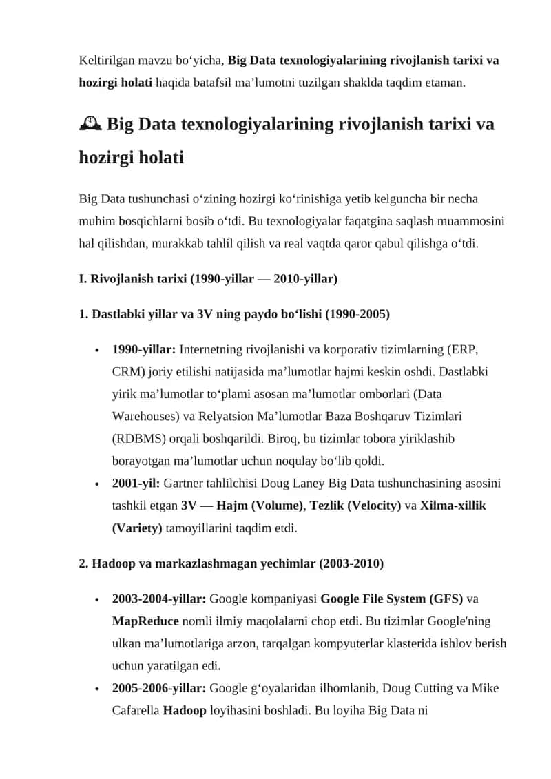 Big Data texnologiyalari 1