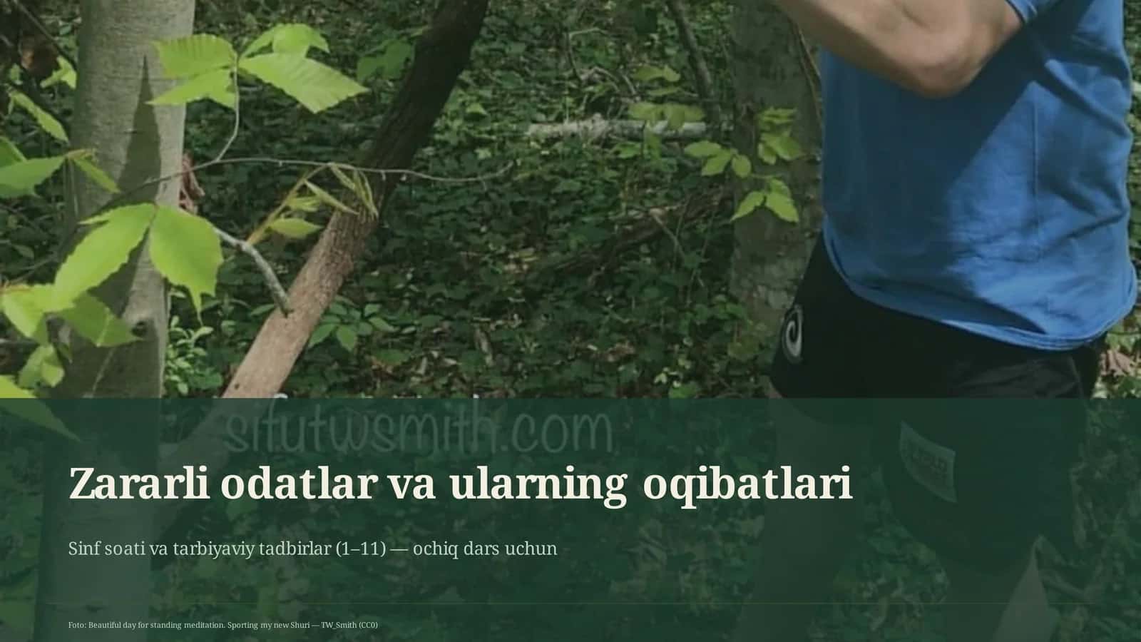 Zararli odatlar va ularning oqibatlari 1
