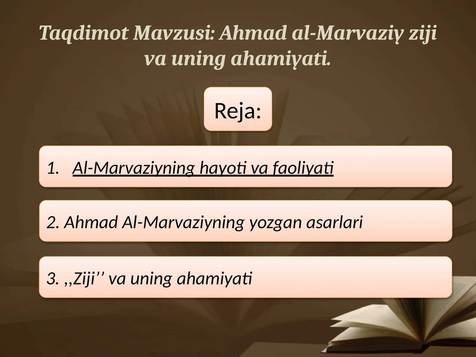 Ahmad al-Marvaziy ziji va uning ahamiyati 1