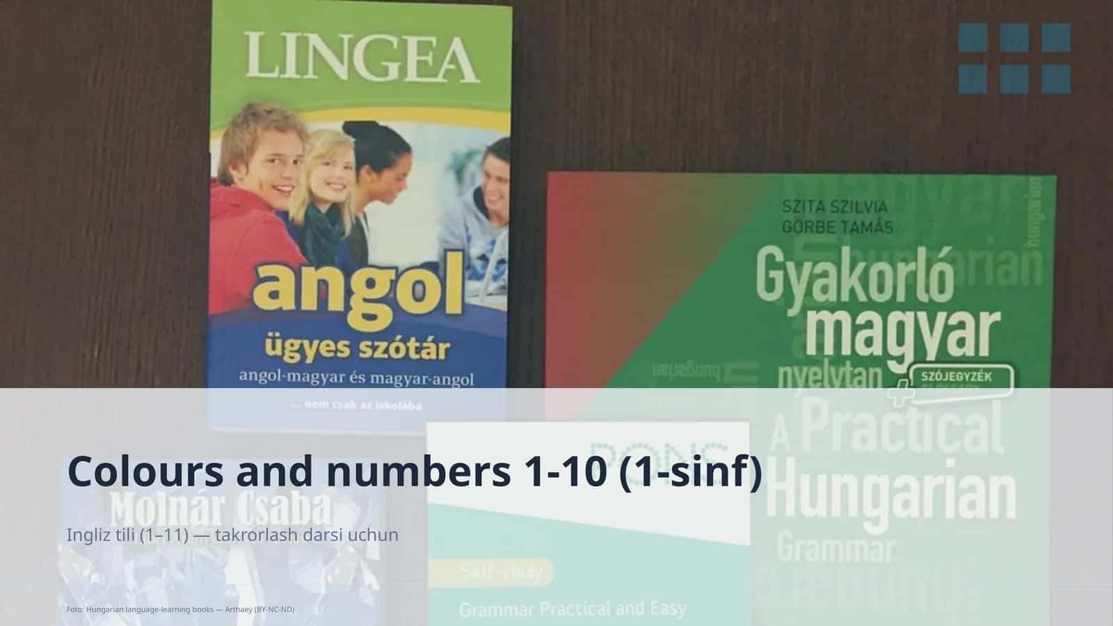 Colours and numbers 1-10 (1-sinf) 1