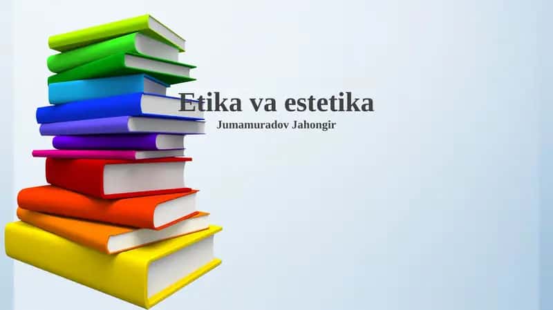 Etika va estetika 1