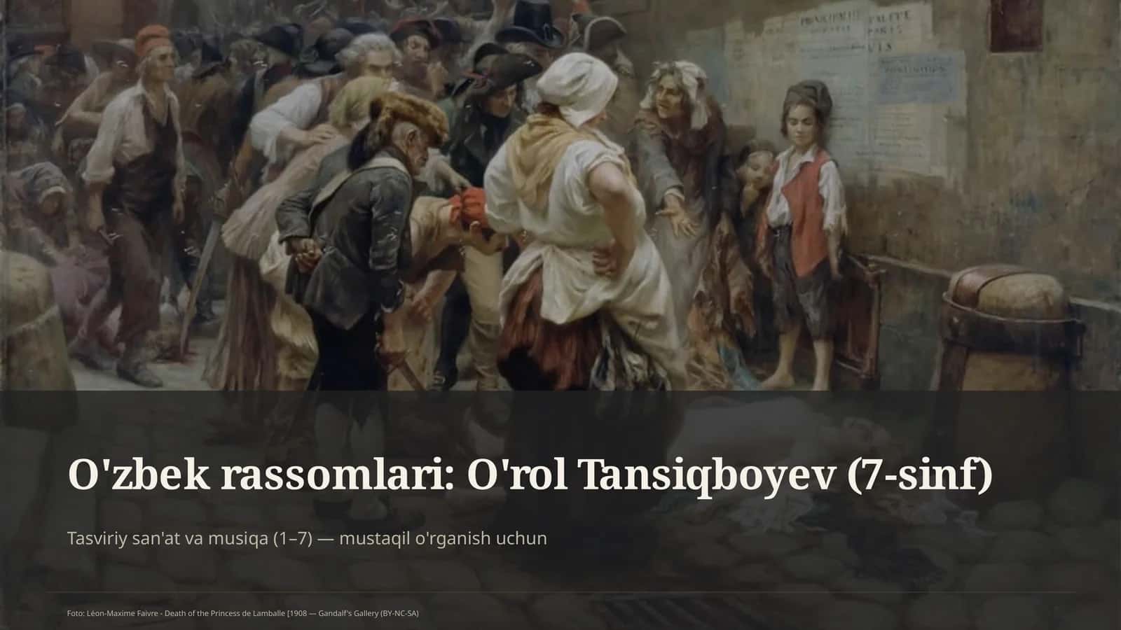 O'zbek rassomlari: O'rol Tansiqboyev (7-sinf) 1