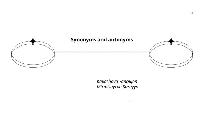 Synonyms and Antonyms 1