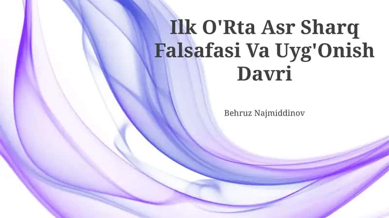 Ilk O'Rta Asr Sharq Falsafasi Va Uyg'Onish Davri 1