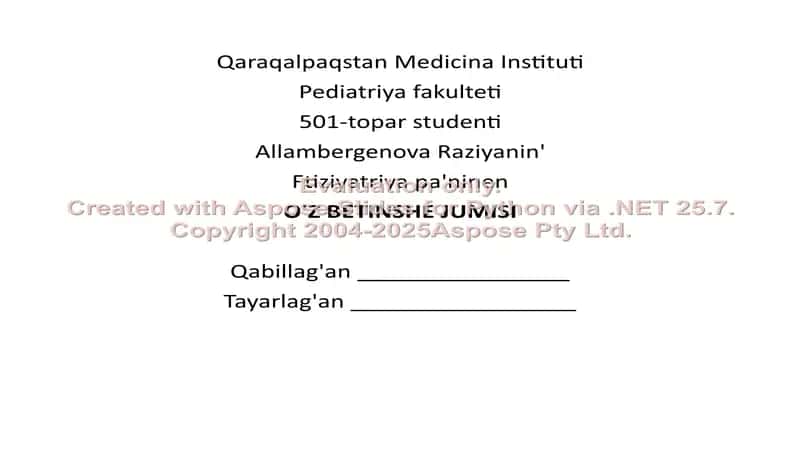 Bronxlar tuberkulyozi 1
