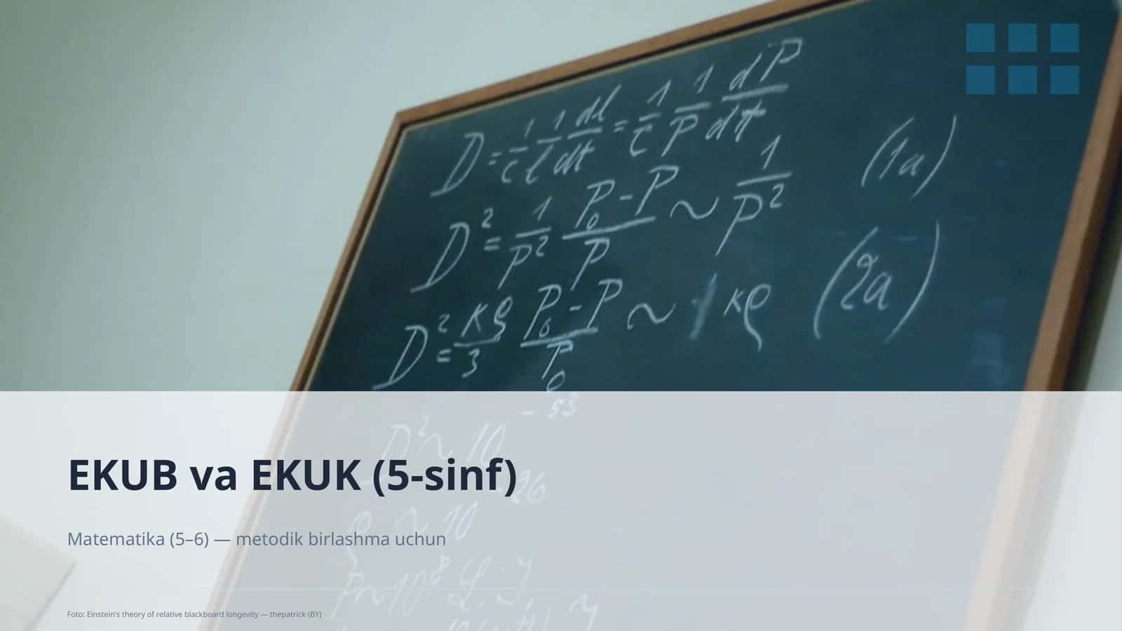 EKUB va EKUK (5-sinf) Matematika (5-6) 1