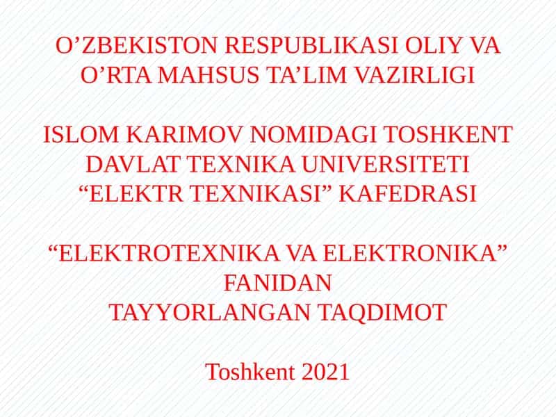 Kuchaytirgichlar 1
