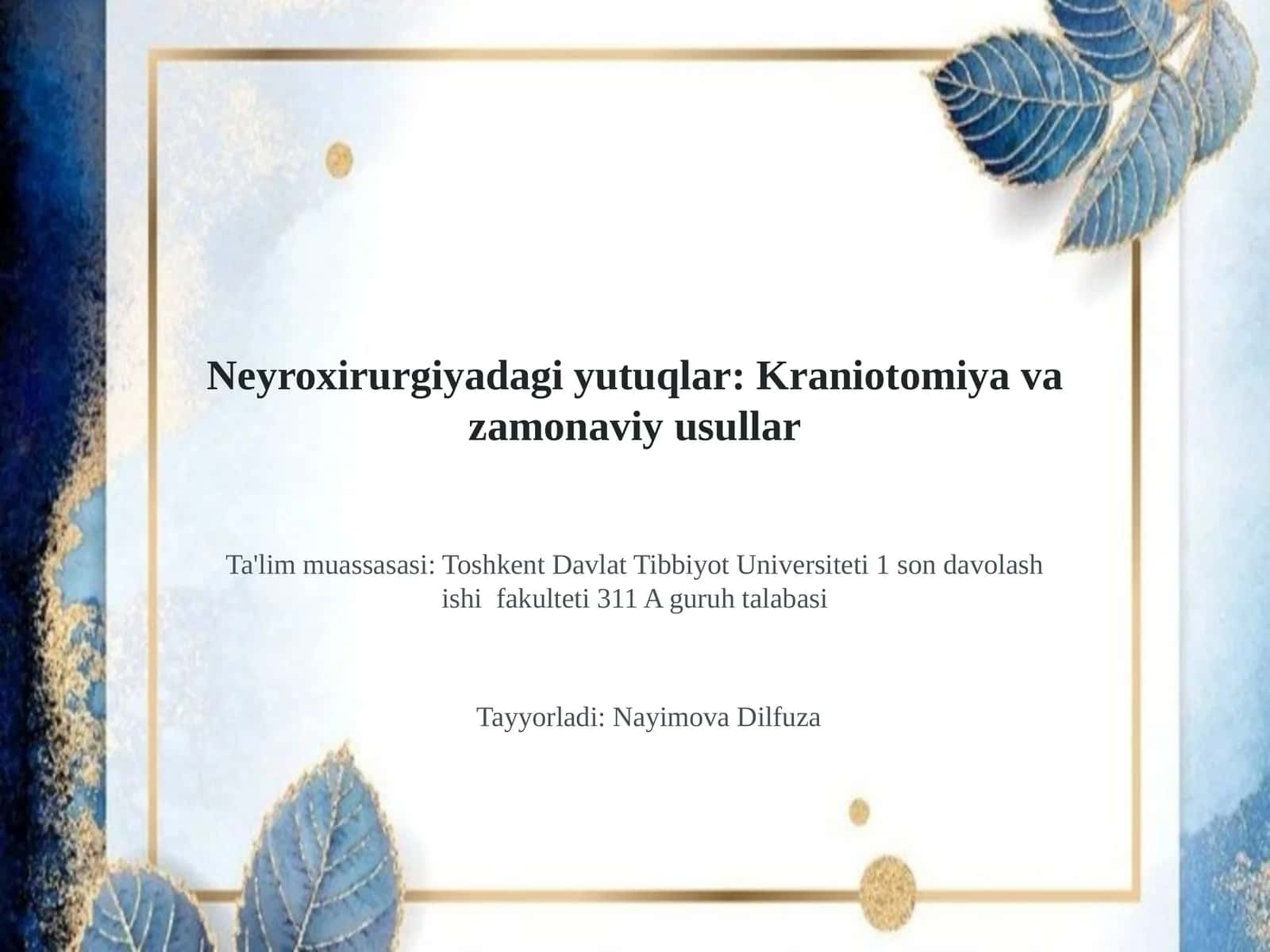 Kraniotomiya va zamonaviy usullar 1