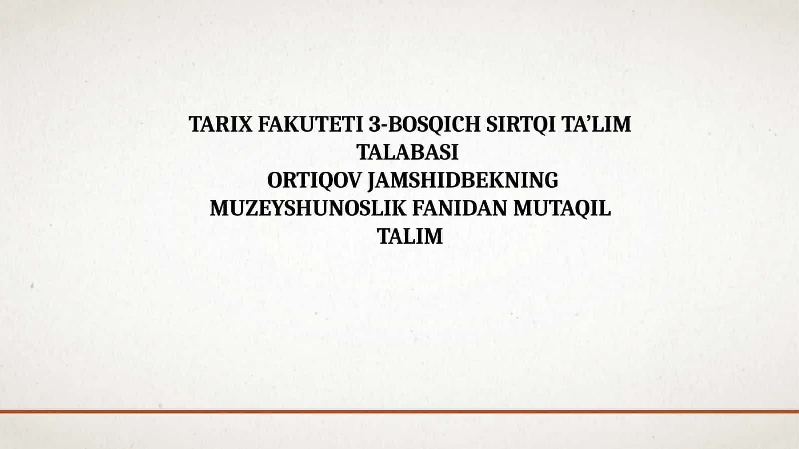Islom Abdug‘aniyevich Karimovning o‘dgorlik muzeyi 1