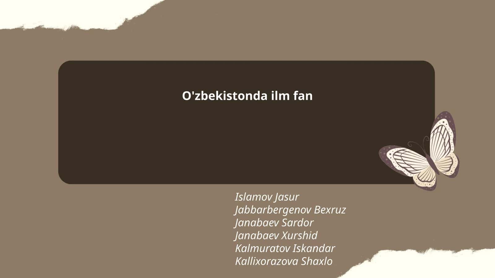 O'zbekistonda ilm-fan 1