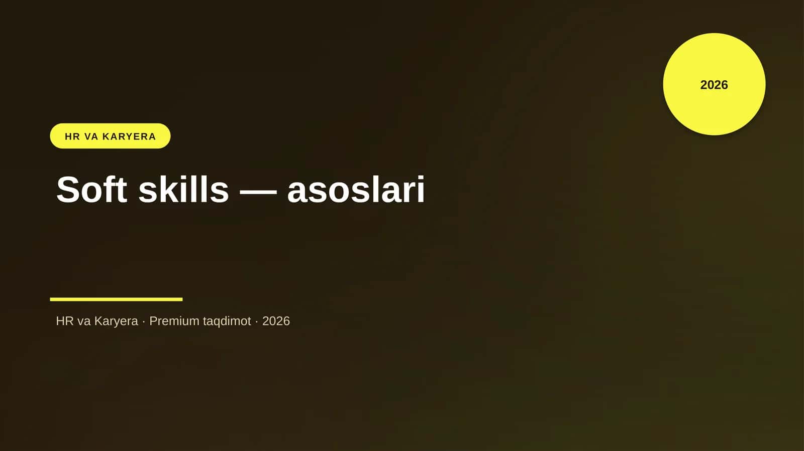 Soft skills — asoslari 1