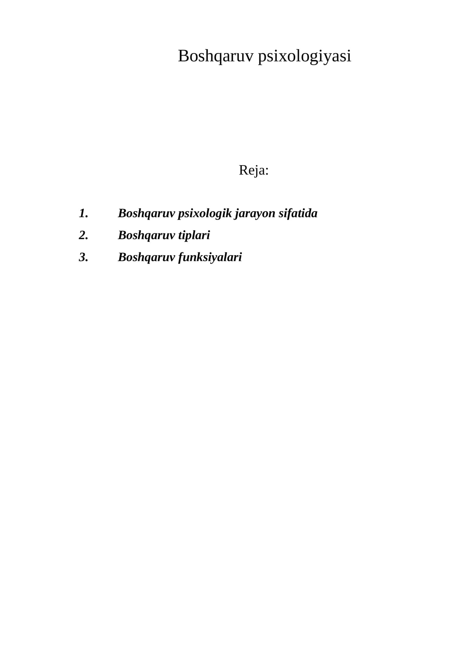 Boshqaruv psixologiyasi 1