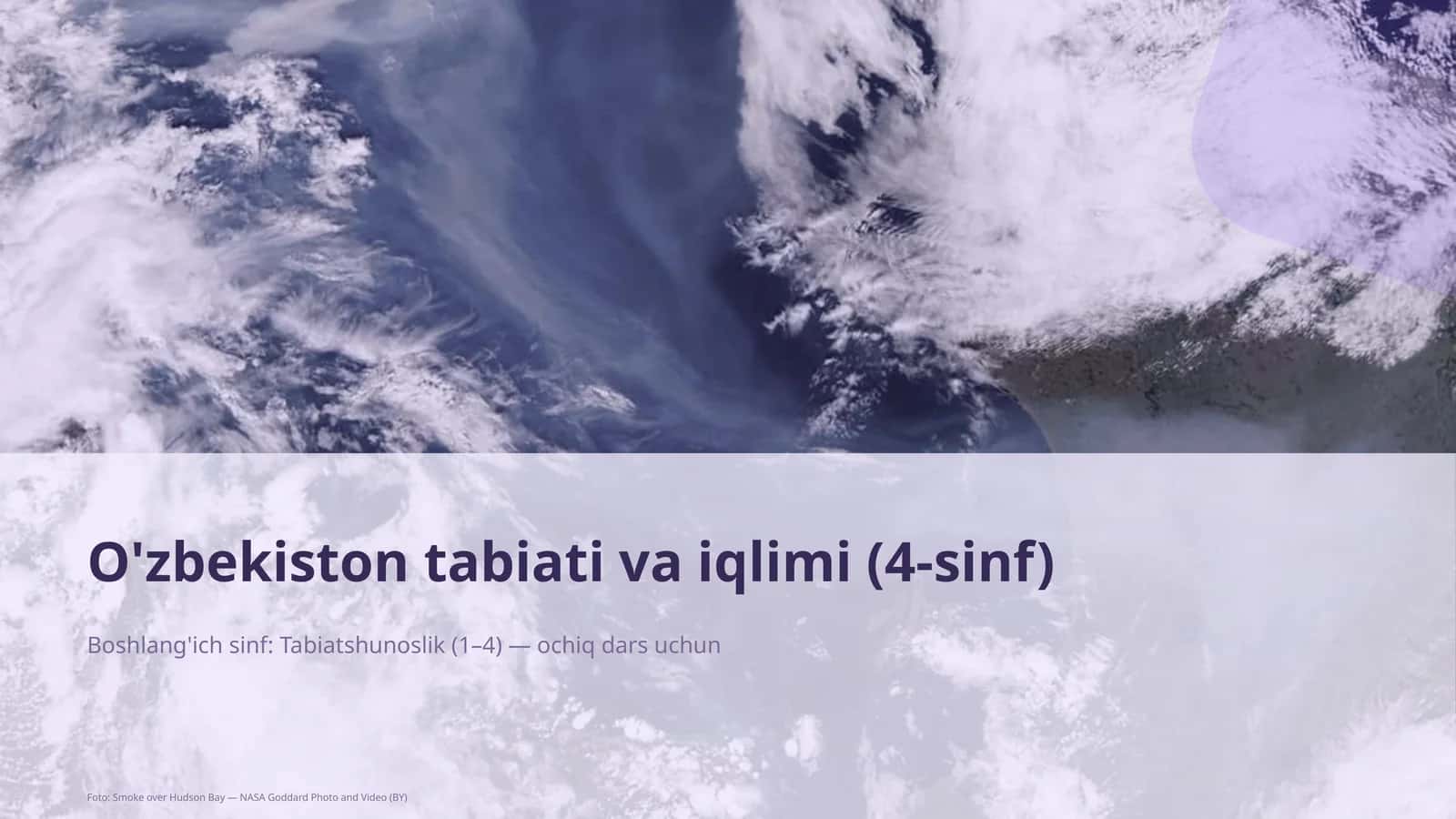 O'zbekiston tabiati va iqlimi (4-sinf) 1