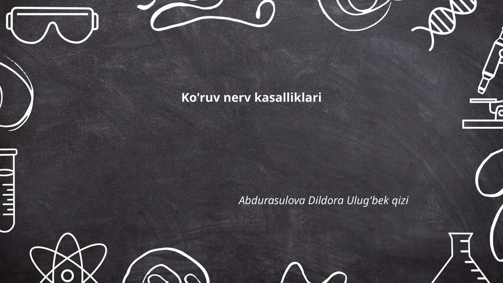Ko'ruv nerv kasalliklari 1