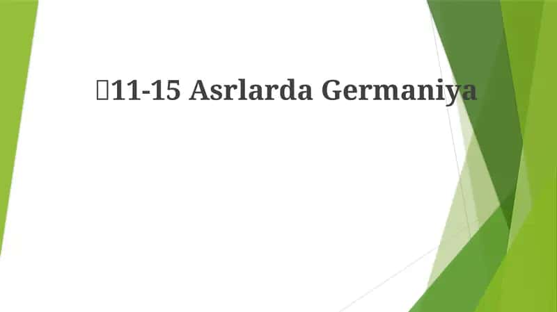 11-15Asrlarda Germaniya 1