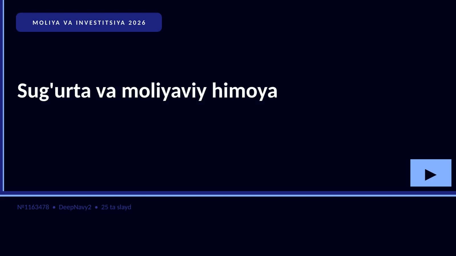 MOLIYA VA INVESTITSIYA 2026 1