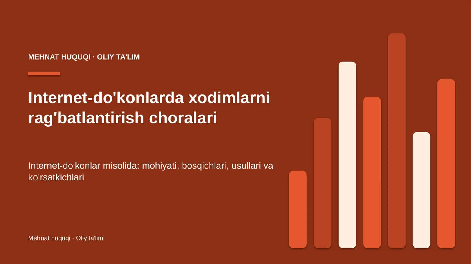 Internet-do'konlarda xodimlarni rag'batlantirish choralari 1