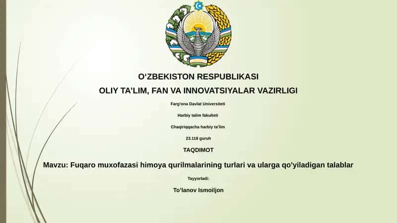 Fuqaro muxofazasi himoya qurilmalari