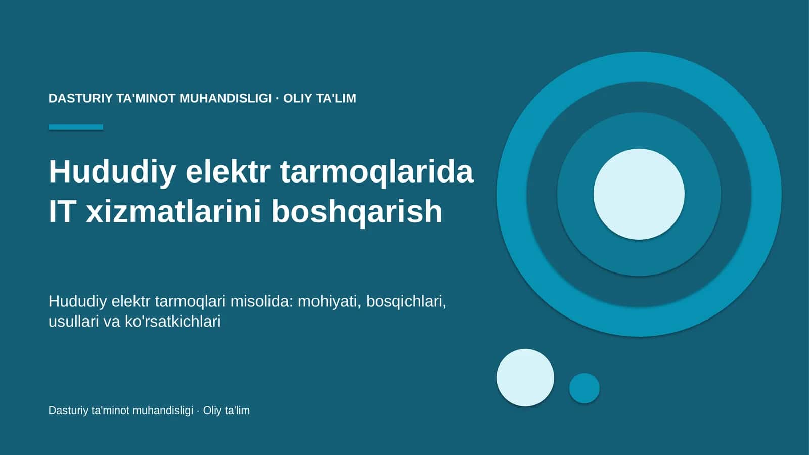 Hududiy elektr tarmoqlarida IT xizmatlarini boshqarish 1