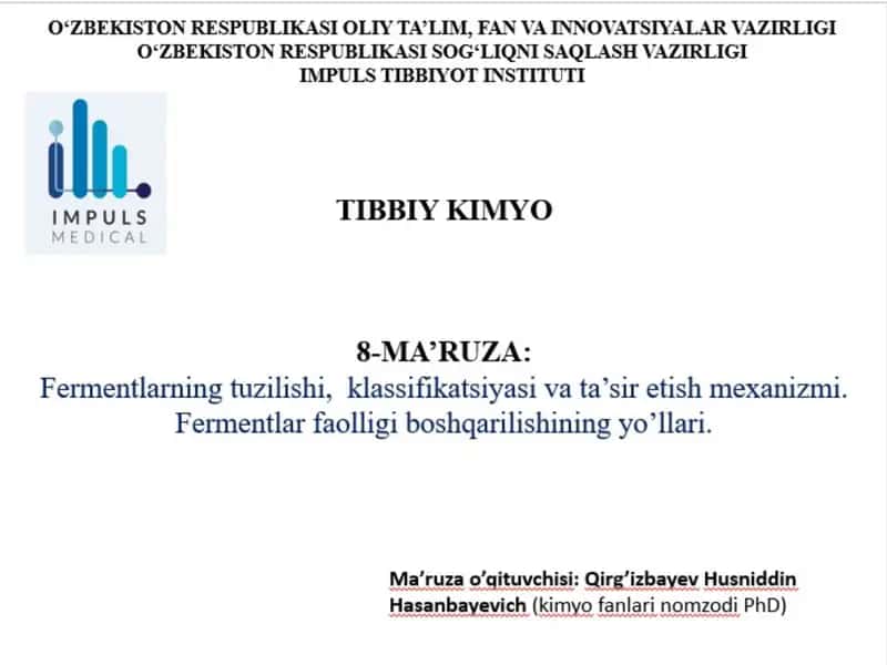 8-maruza Fermentlar 1 - PowerPoint 1