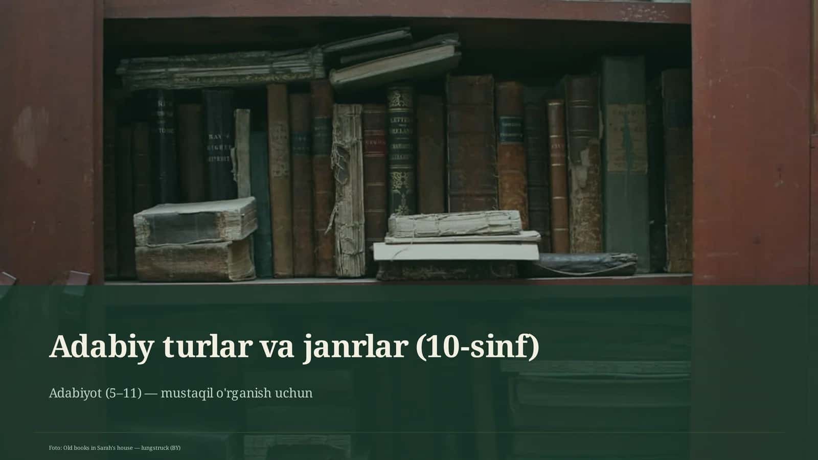 Adabiy turlar va janrlar (10-sinf) 1