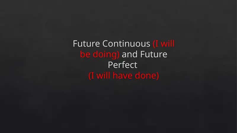 Future Continuous and Future Perfect 1