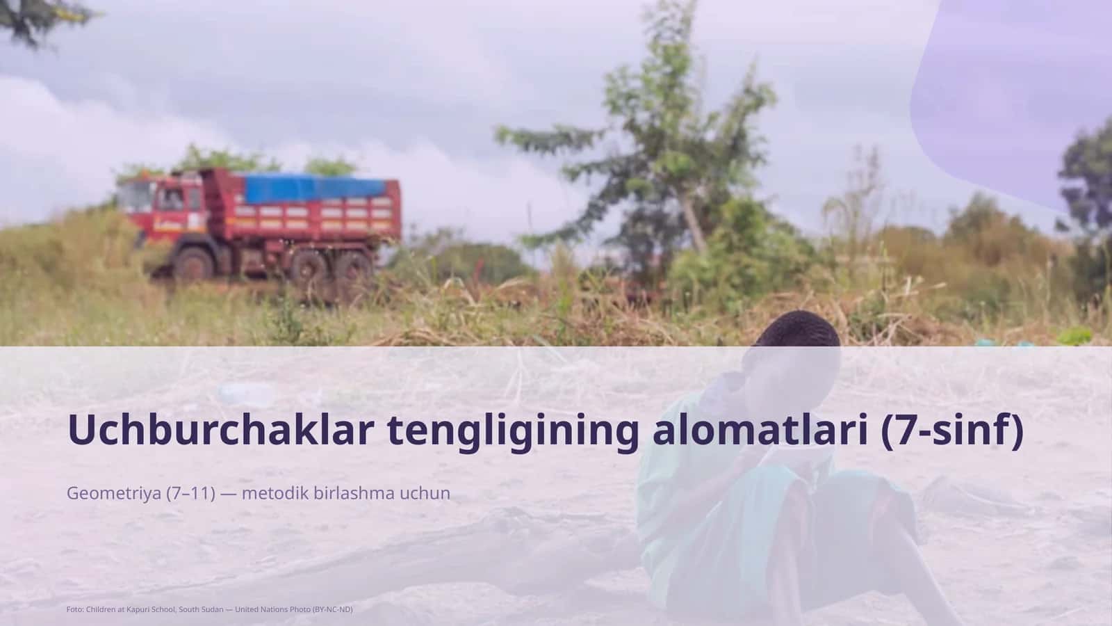 Uchburchaklar tengligining alomatlari (7-sinf) 1