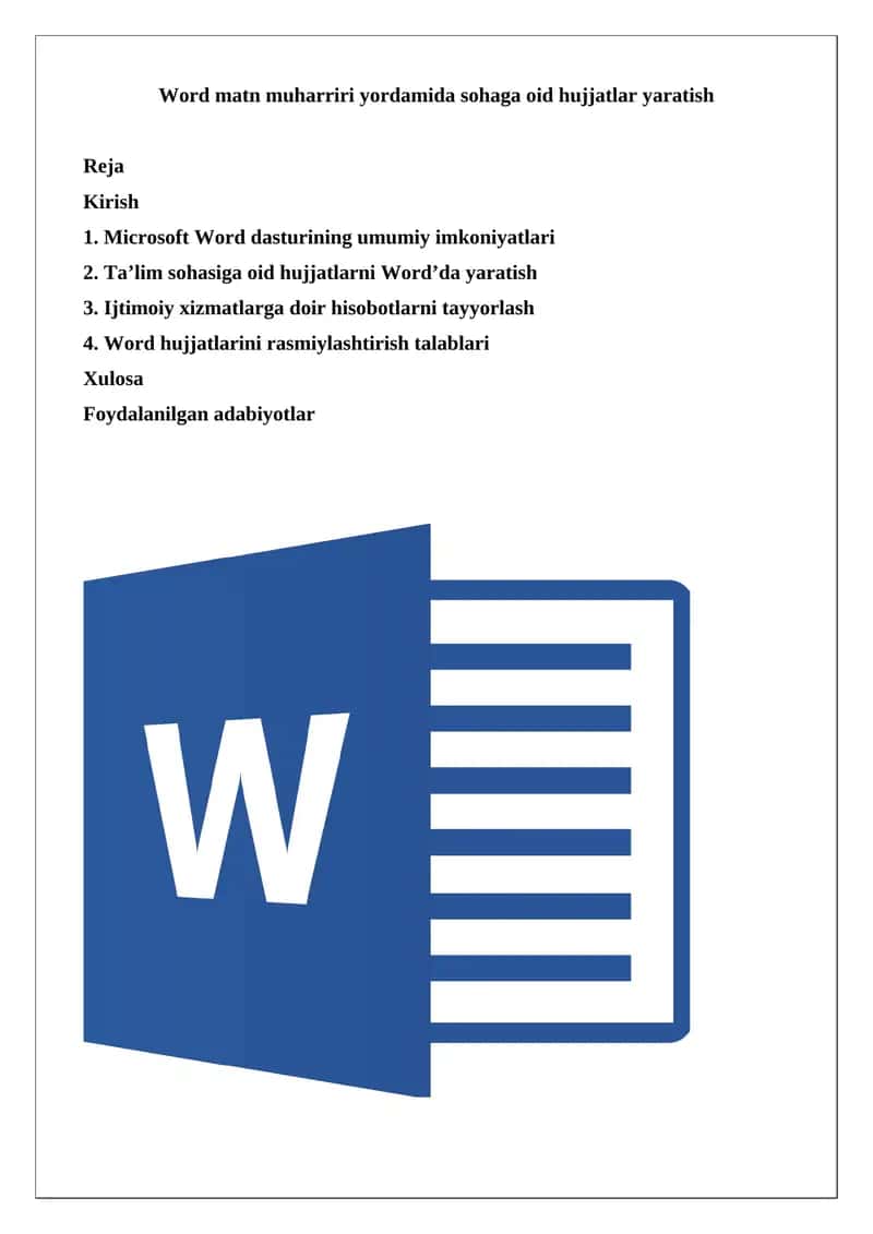 Microsoft Word matn muharriri 1