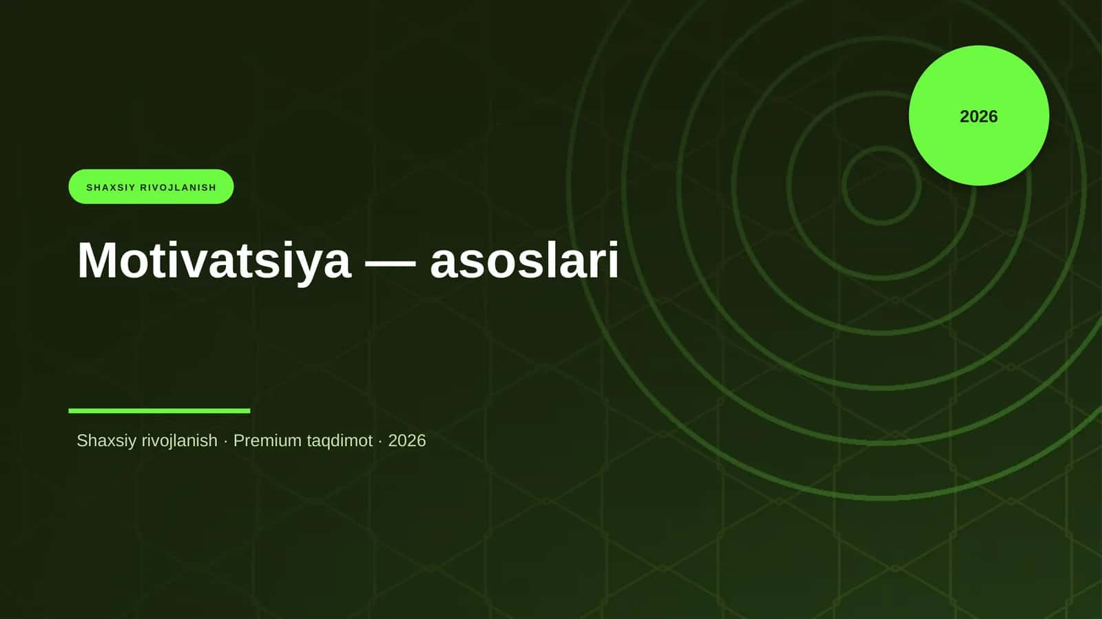 Motivatsiya — asoslari 1