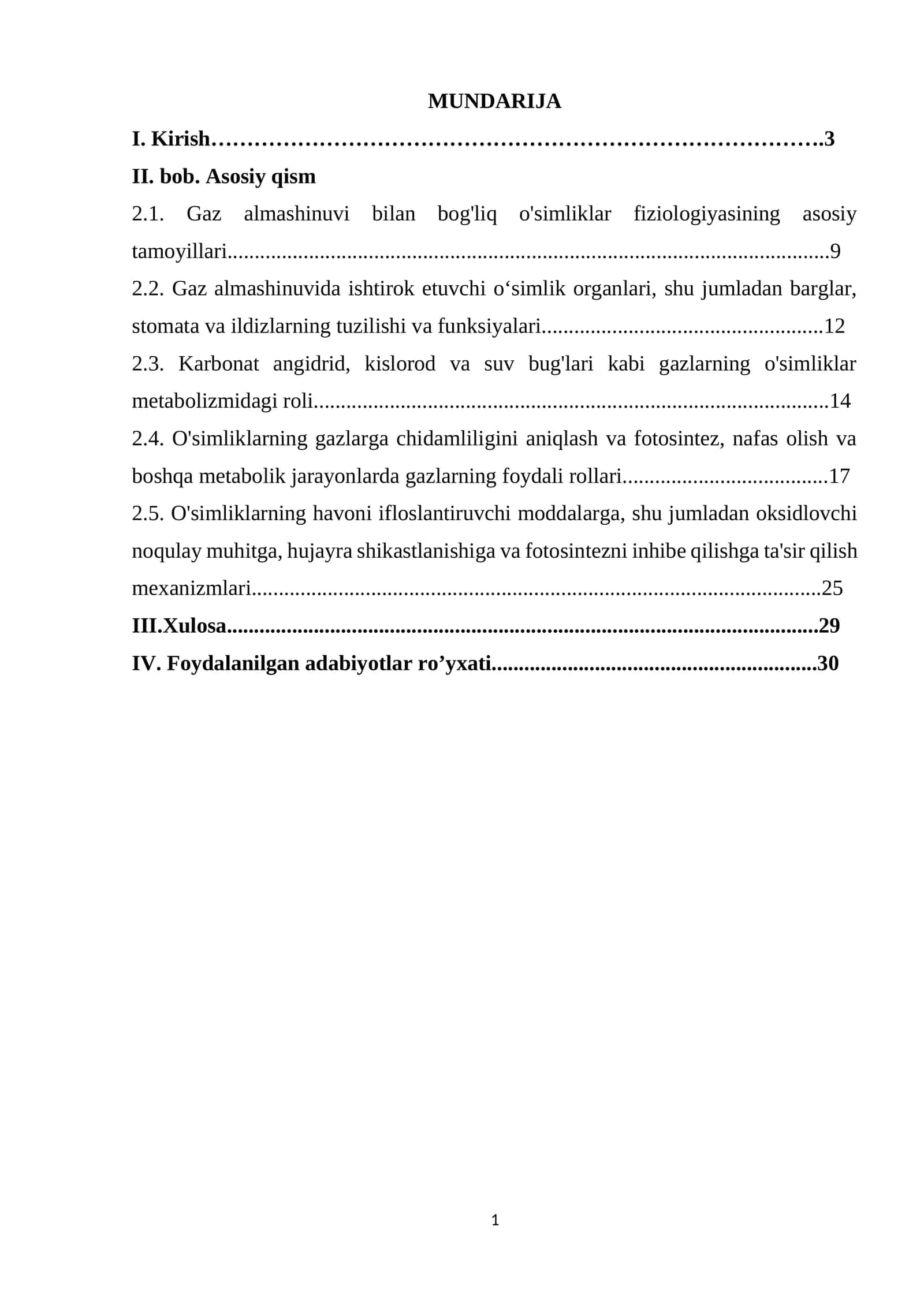 O’simliklarning gazlarga chidamliligi 1