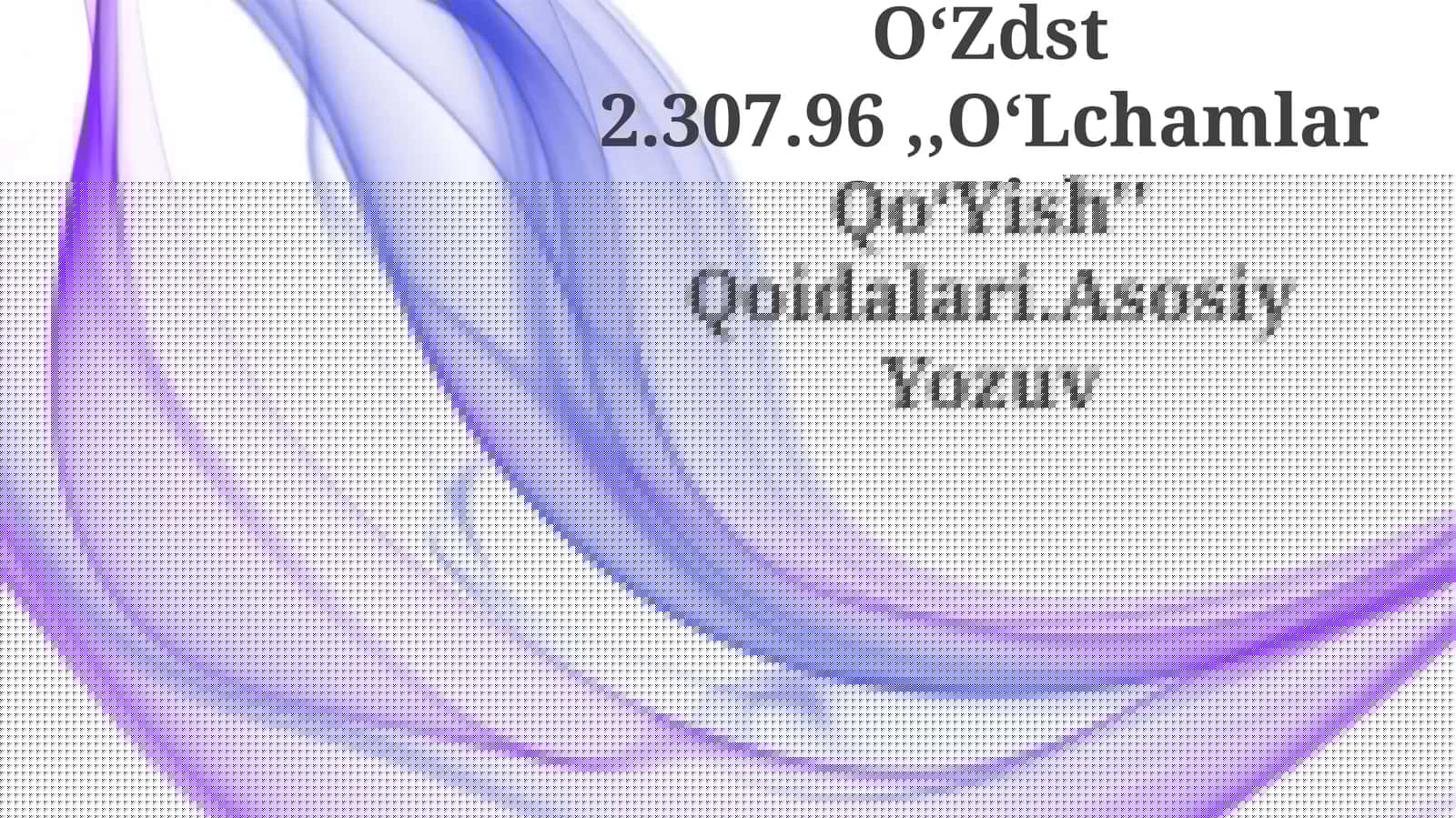 O‘Lchamlar Qo‘Yish'' Qoidalari 1
