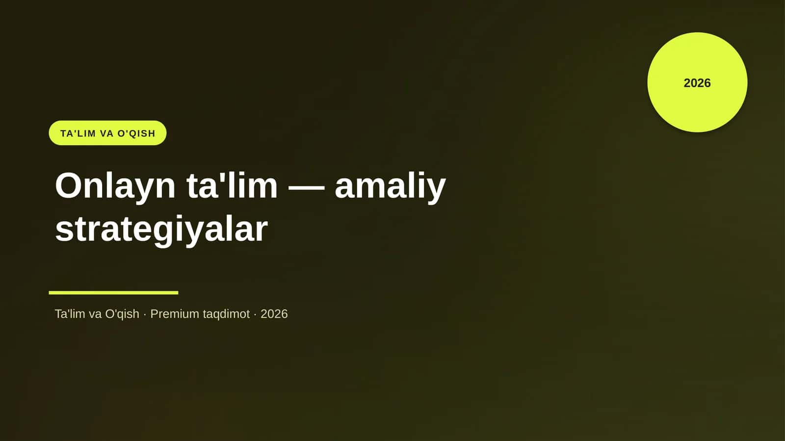 Onlayn ta'lim — amaliy strategiyalar 1