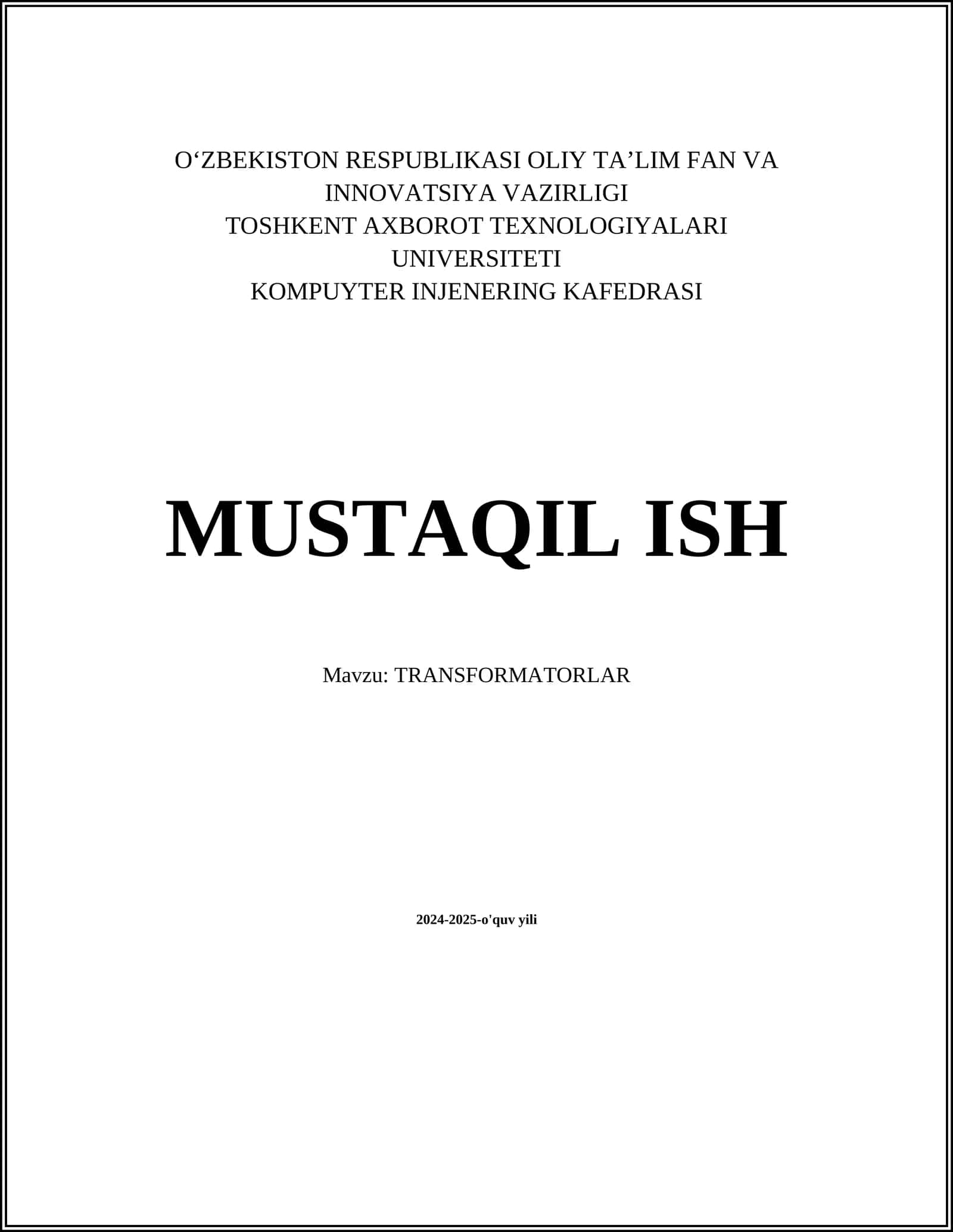 TRANSFORMATORLAR 1