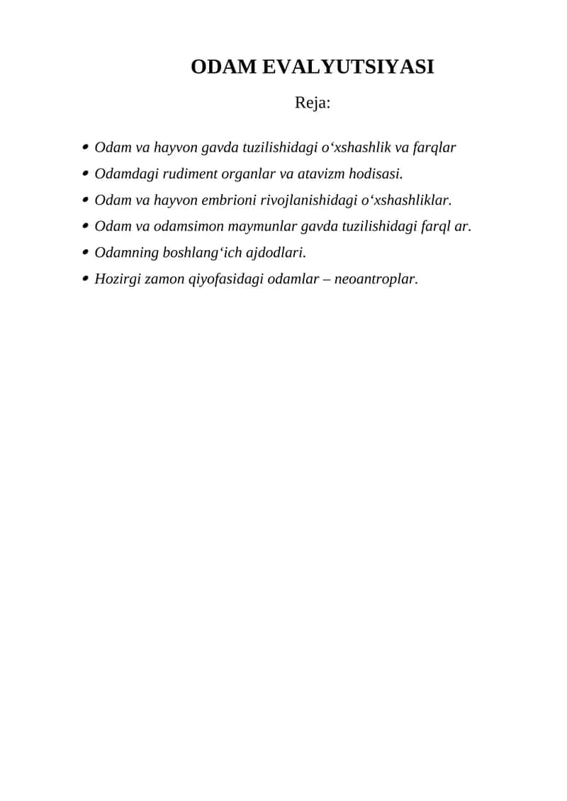 Odam Evalyutsiyasi 1
