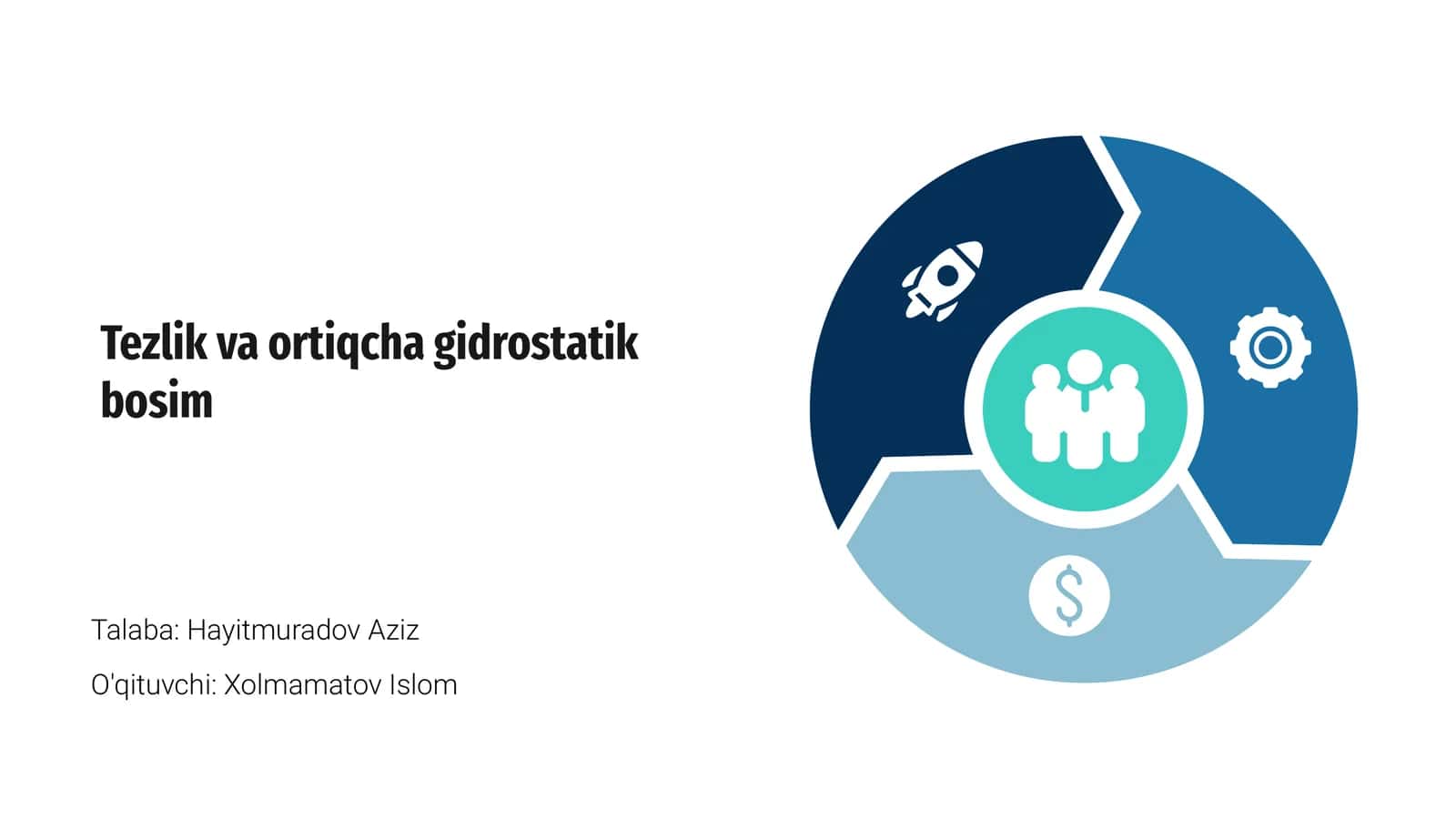 Tezlik va ortiqcha gidrostatik bosim 1