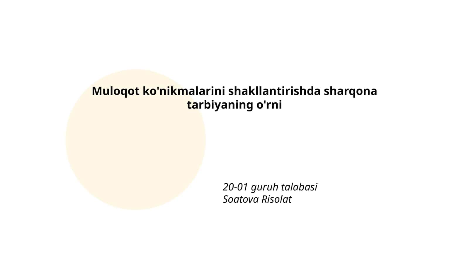 Sharqona tarbiya qadriyatlari 1