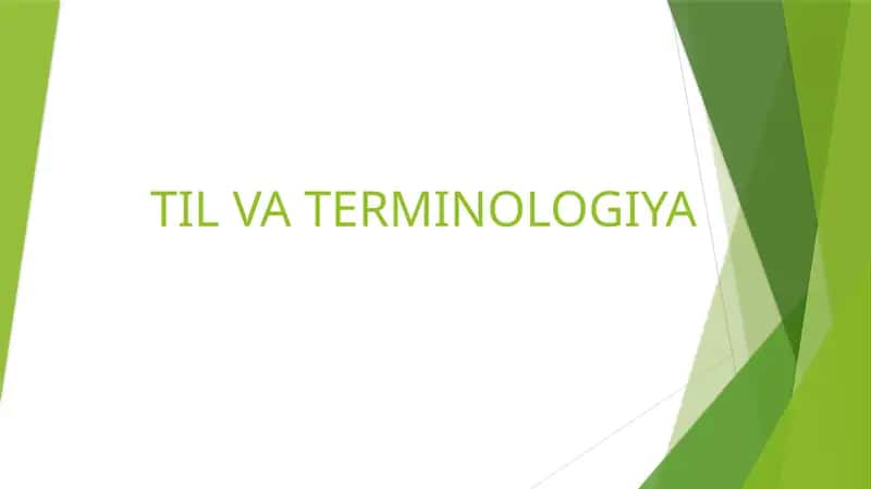 Til va terminologiya 1