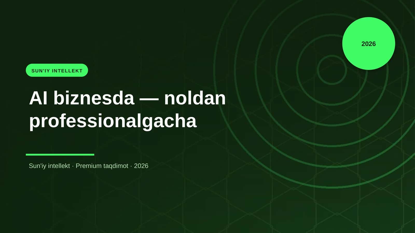 AI biznesda — noldan professionalgacha 1