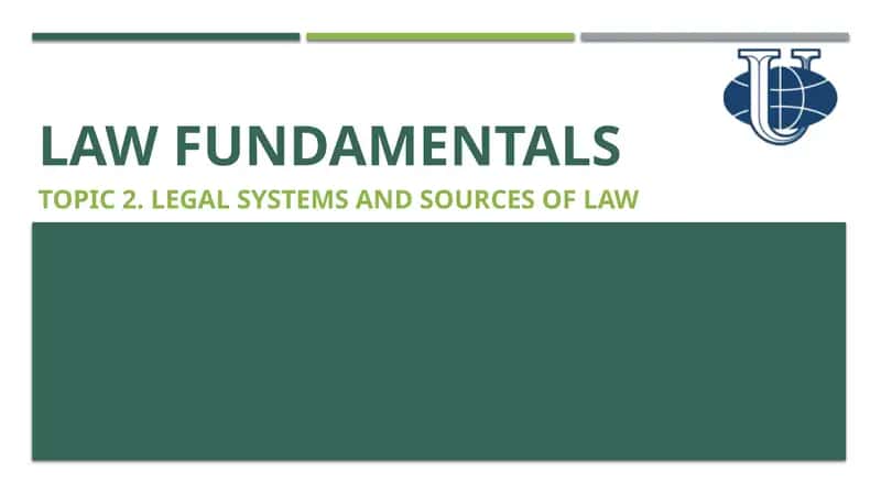 Law fundamentals 1