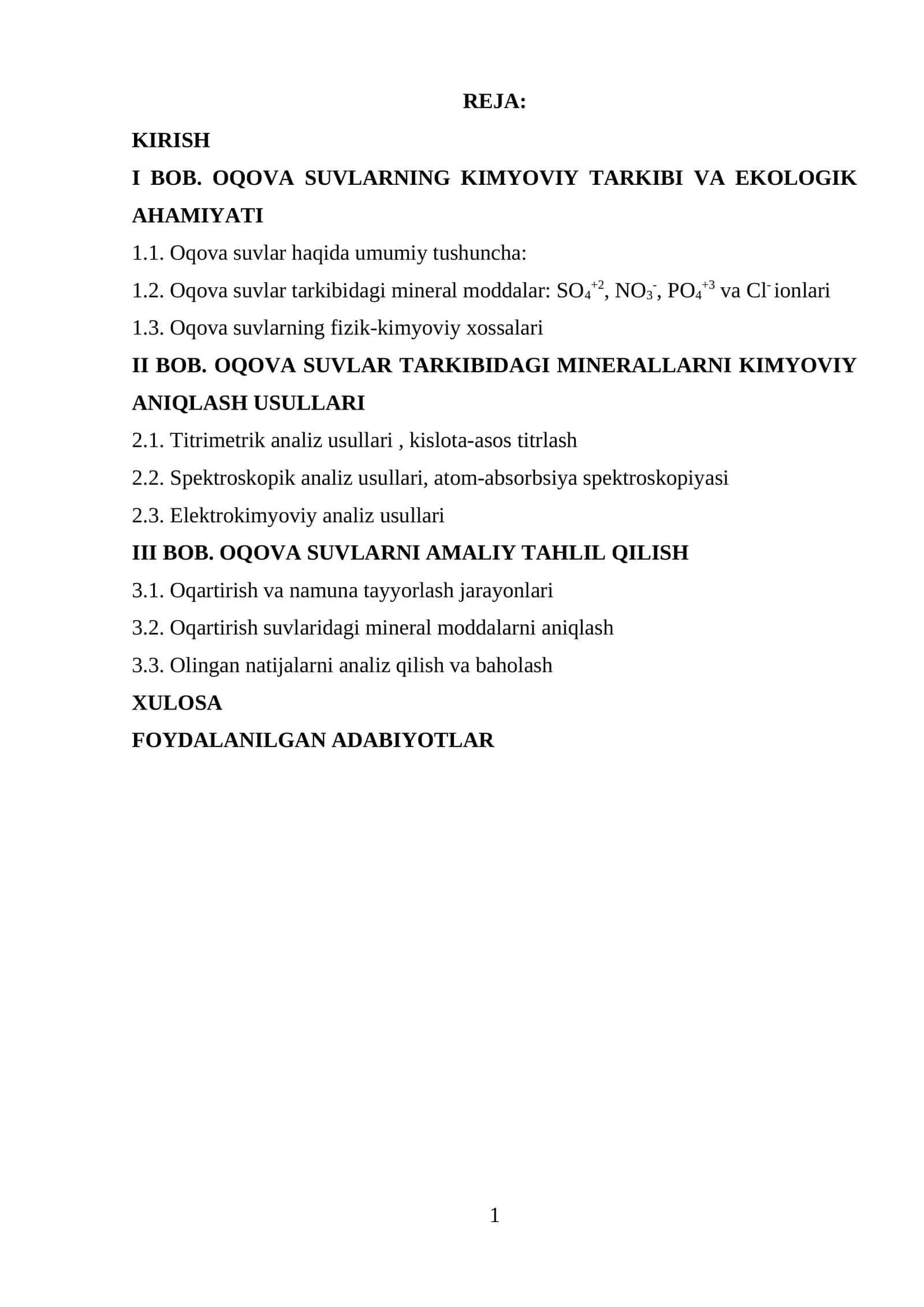 Oqova suvlar tarkibi 1