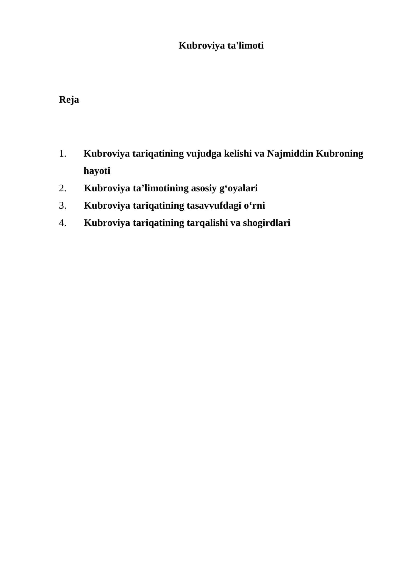 Kubroviya ta'limoti 1